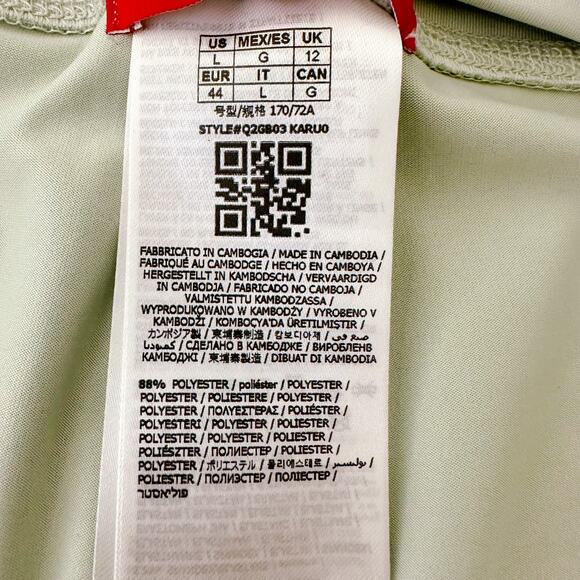 Guess Xolani Logo High Rise Stretch Elastic Waist Biking Short Sage Mint L NWT - Picture 9 of 11